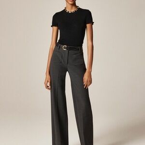 J. Crew Charcoal Wide-Leg Women's Pants
